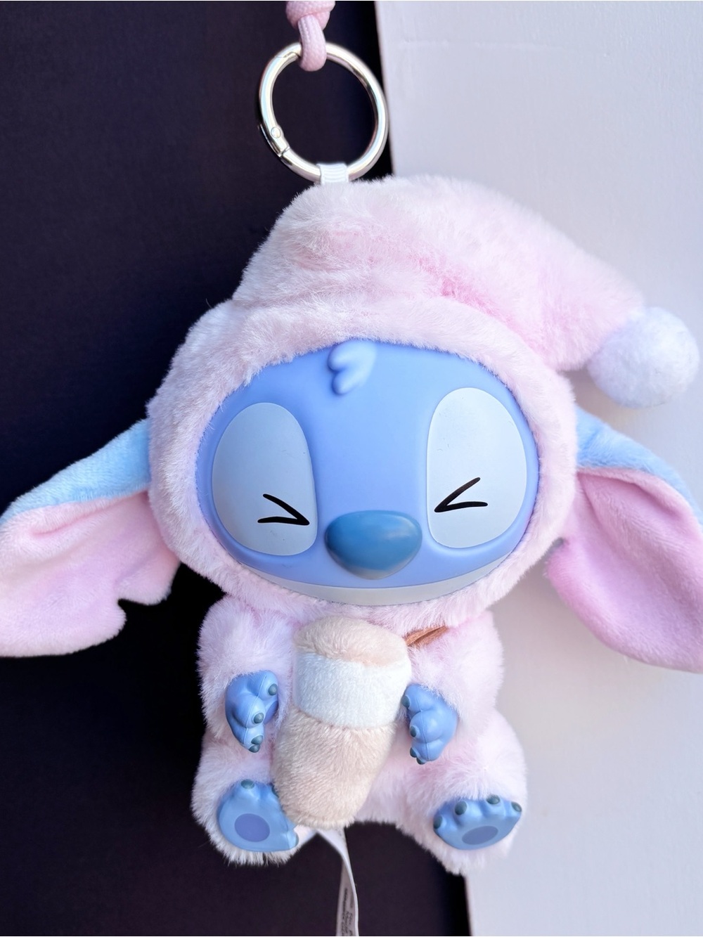 MINISO Stitch Eat Something Before Sleep Blind Box Tea with Milk Keychain